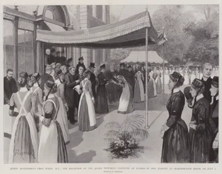 Il primo atto pubblico della Regina Alessandra, la ricezione dell